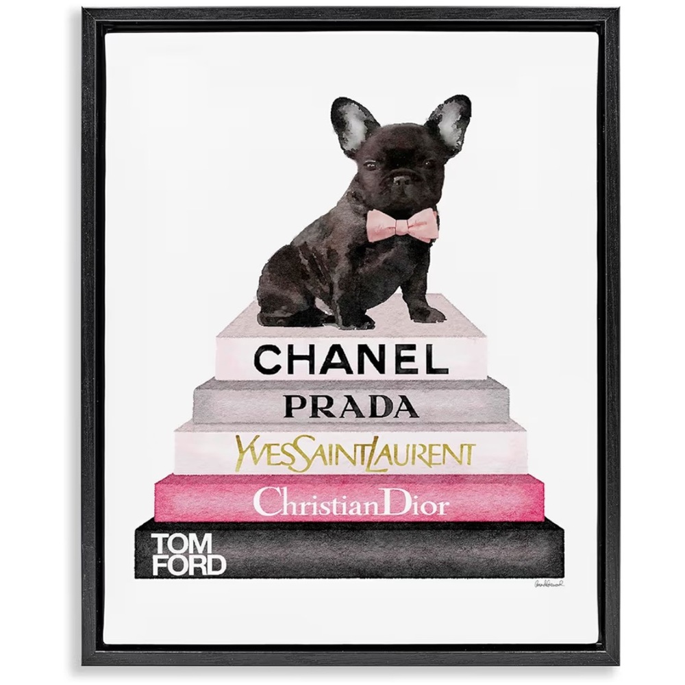 French Bulldog Frenchie canvas wall decor picture Dog Art‎ Chanel Prada Dior